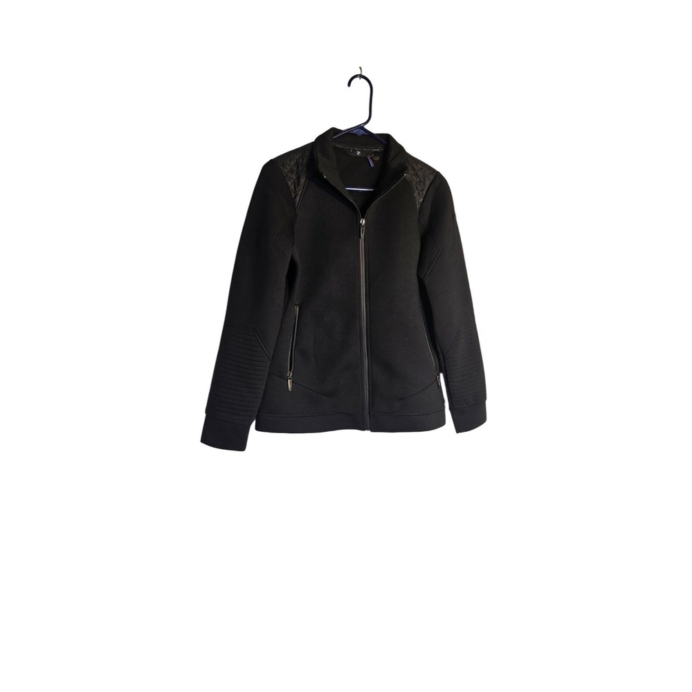 BMW M Collection Black Full Zip Moto‎ Jacket Quilted Shoulder Small Portugal